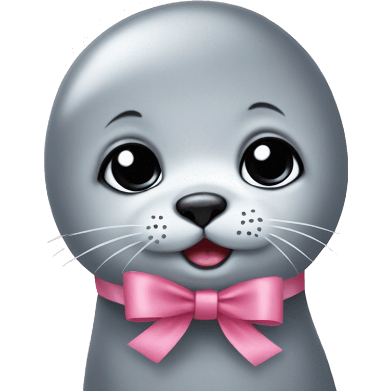 baby seal with bow coquette emoji