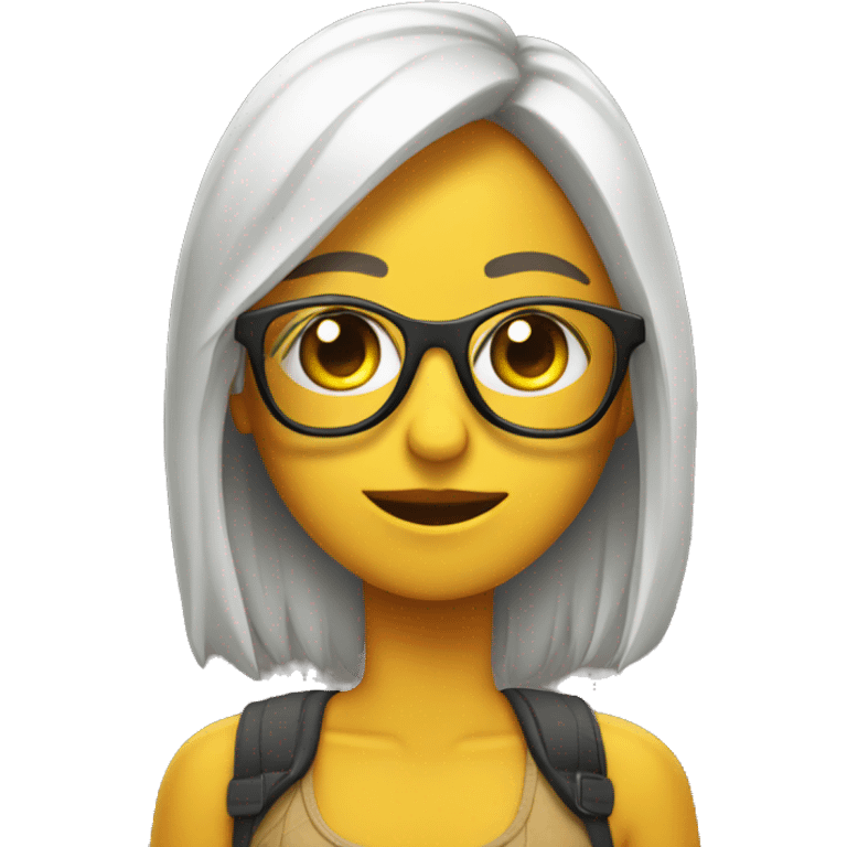 Chica con lentes  emoji