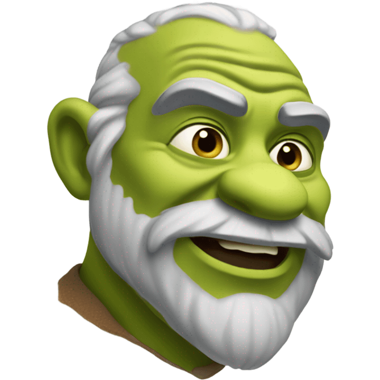 Old shrek with a beard emoji