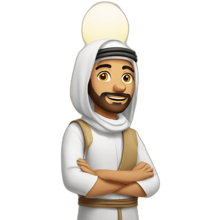 une famille arabe dans le désert emoji