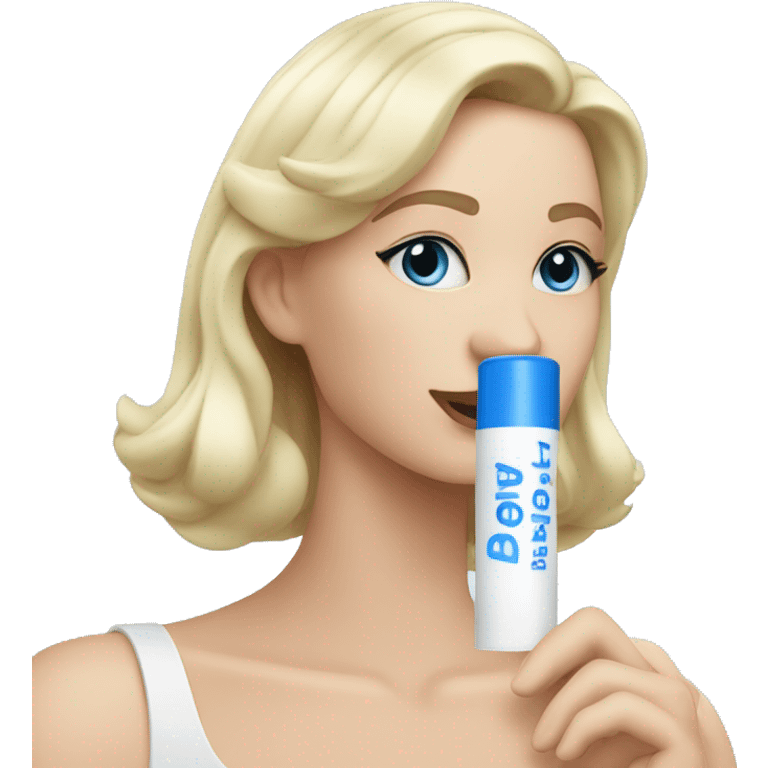 blue lip balm labello emoji