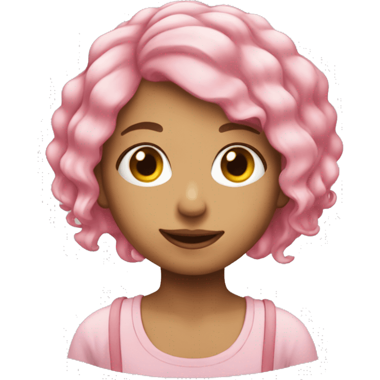 pink haired girl ￼ emoji