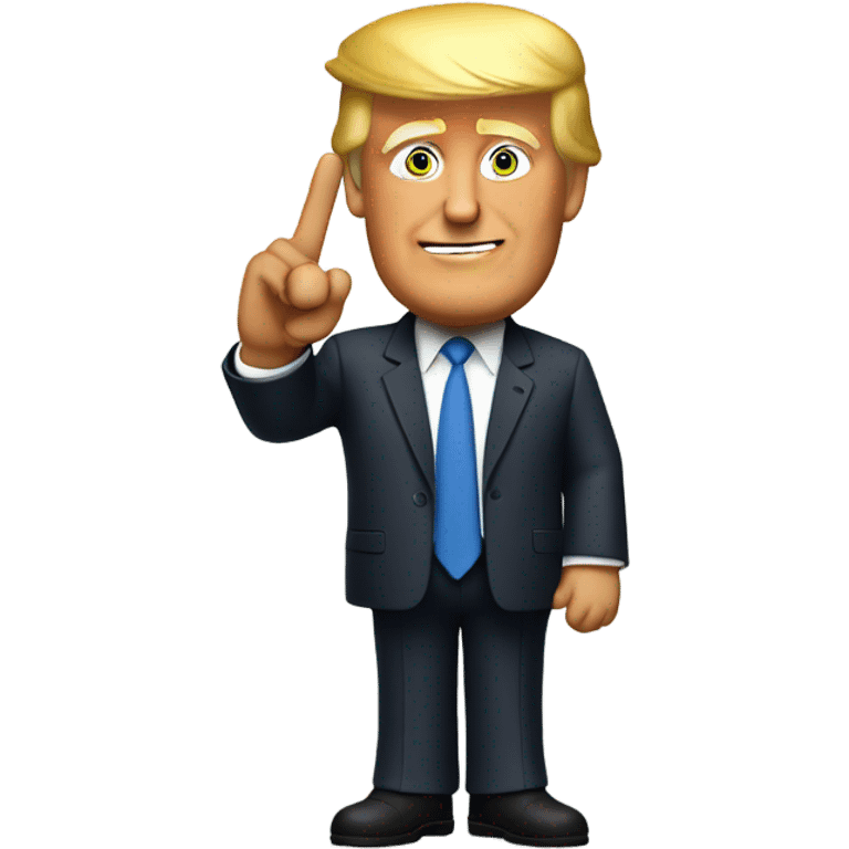 Donald trump throwing up a peace sign emoji