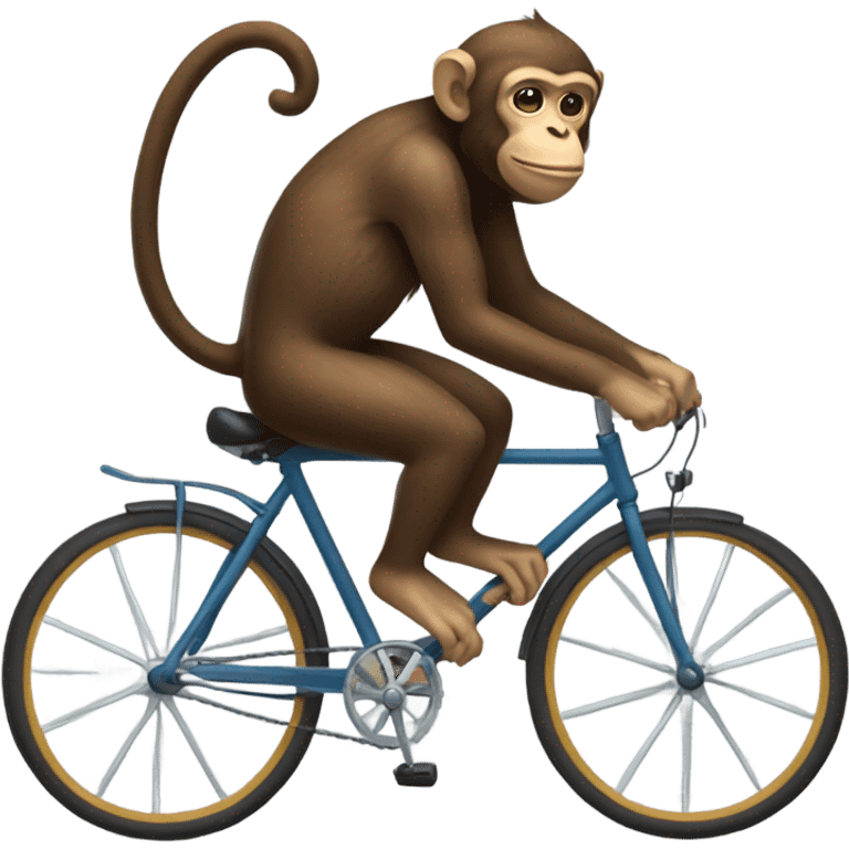 Monkey riding a bike emoji