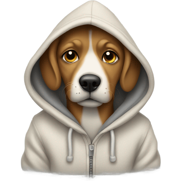 dog wearing a hoodie  emoji