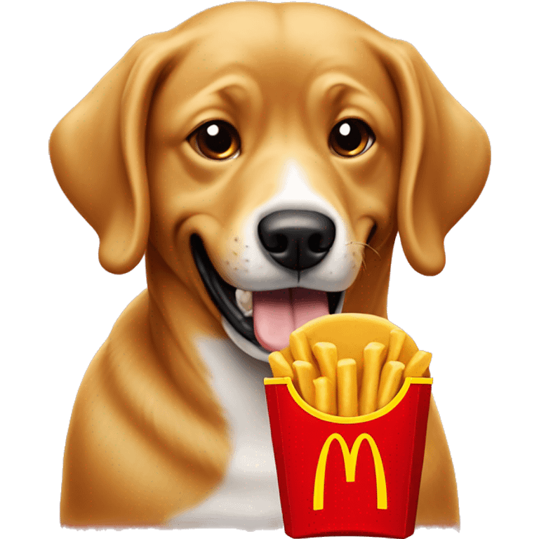 Dog eating McDonald’s  emoji