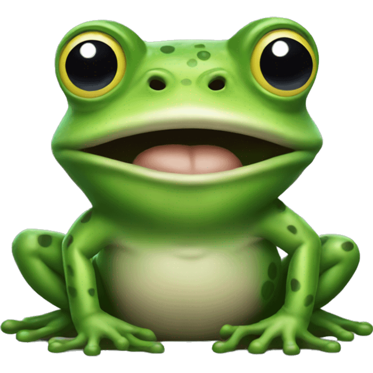 Freaky frog emoji