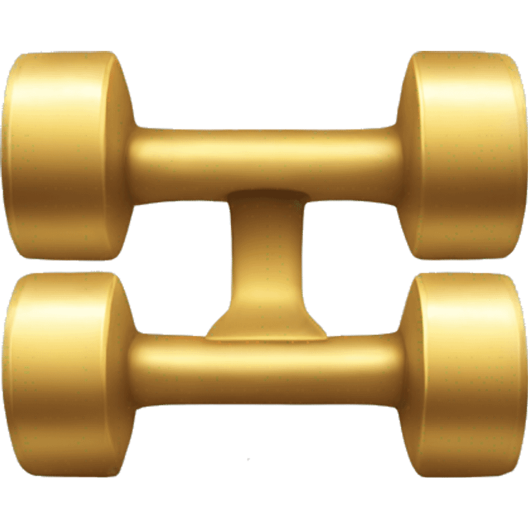 gold dumbell emoji