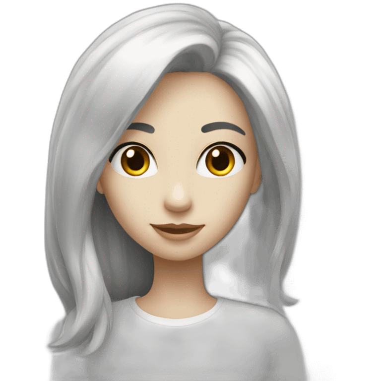 Chat blanc emoji