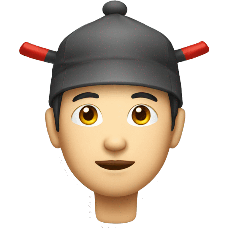 Chinese man with Chinese hat emoji