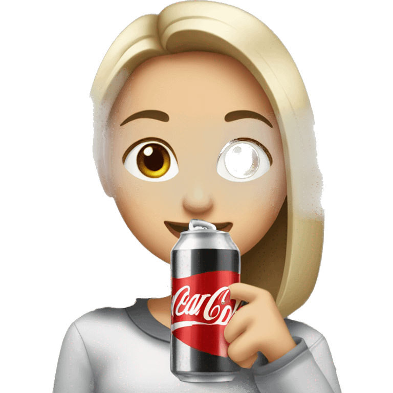 girl drinking diet coke  emoji