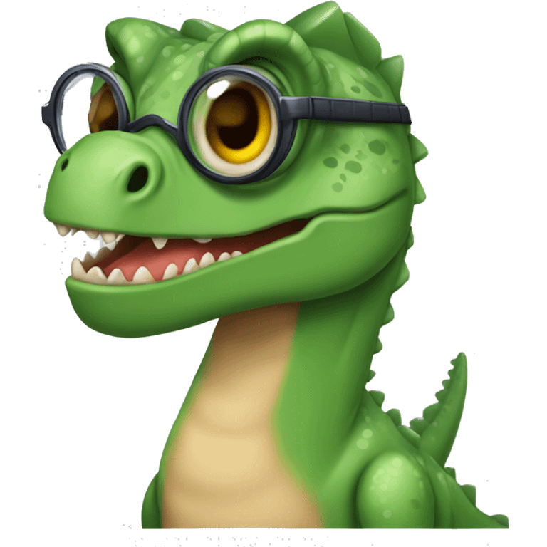 dinosauro con occhiali  emoji