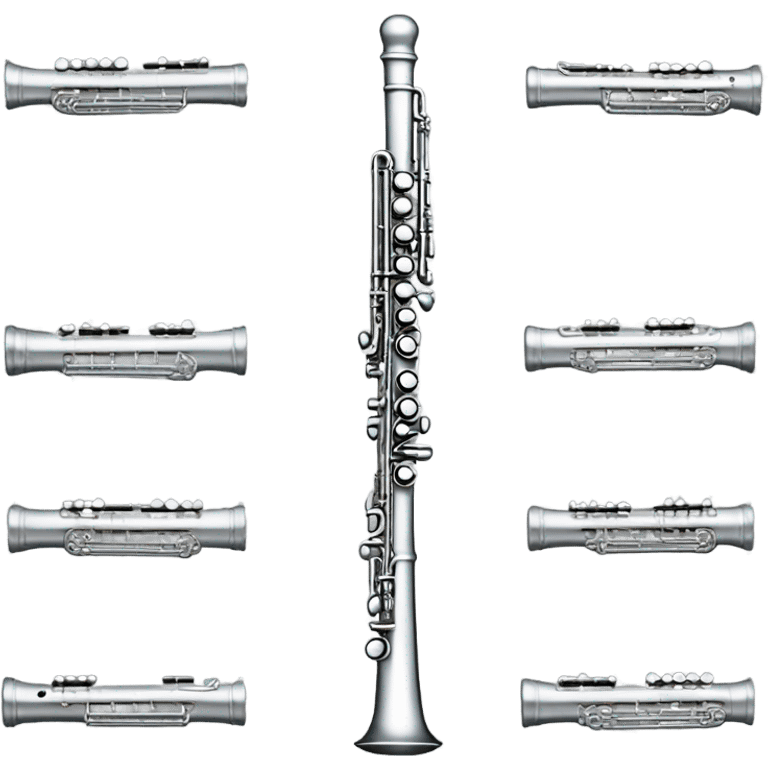 Silver concert flute emoji