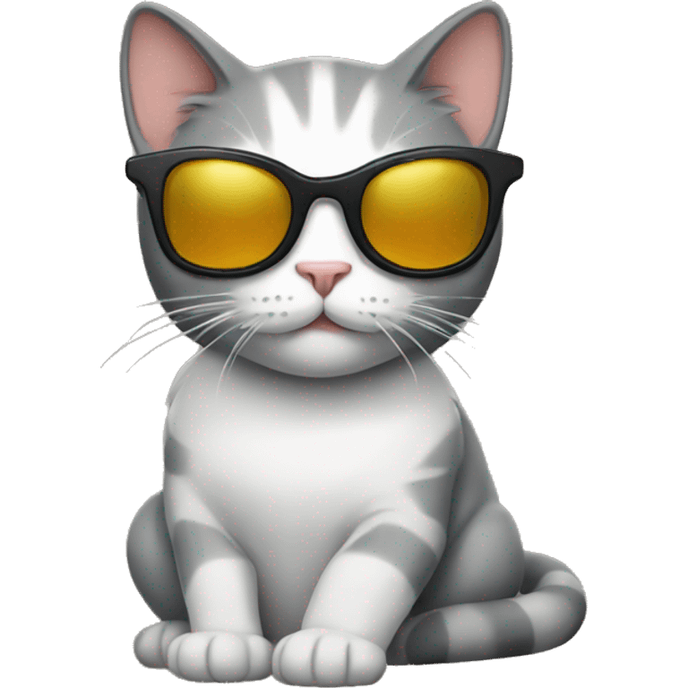 Cat with sunglasses emoji