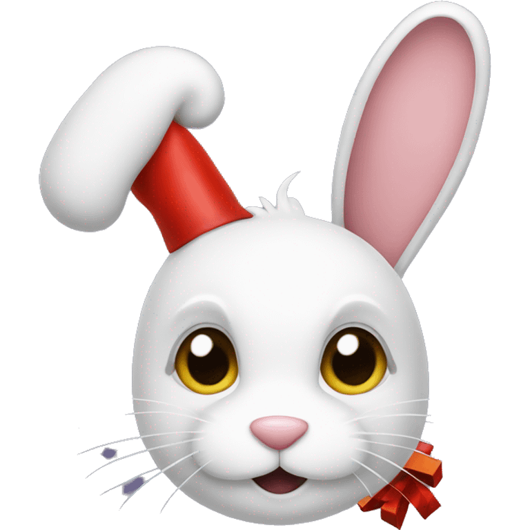 Bunny with Christmas hat  emoji