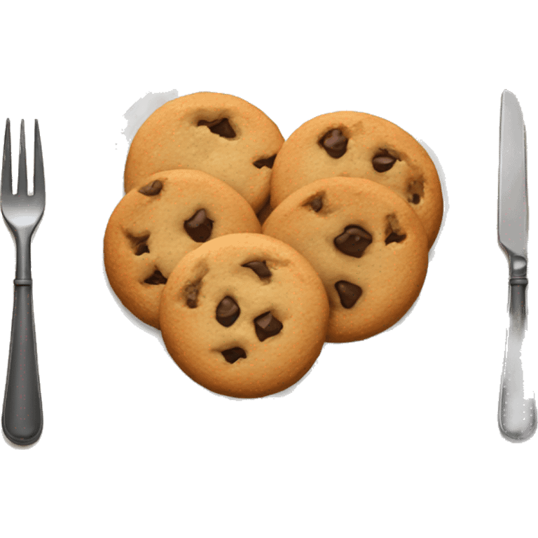 a plate with 3 warm cookies emoji