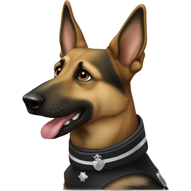 A Schutzhund doing Schutzdienst emoji