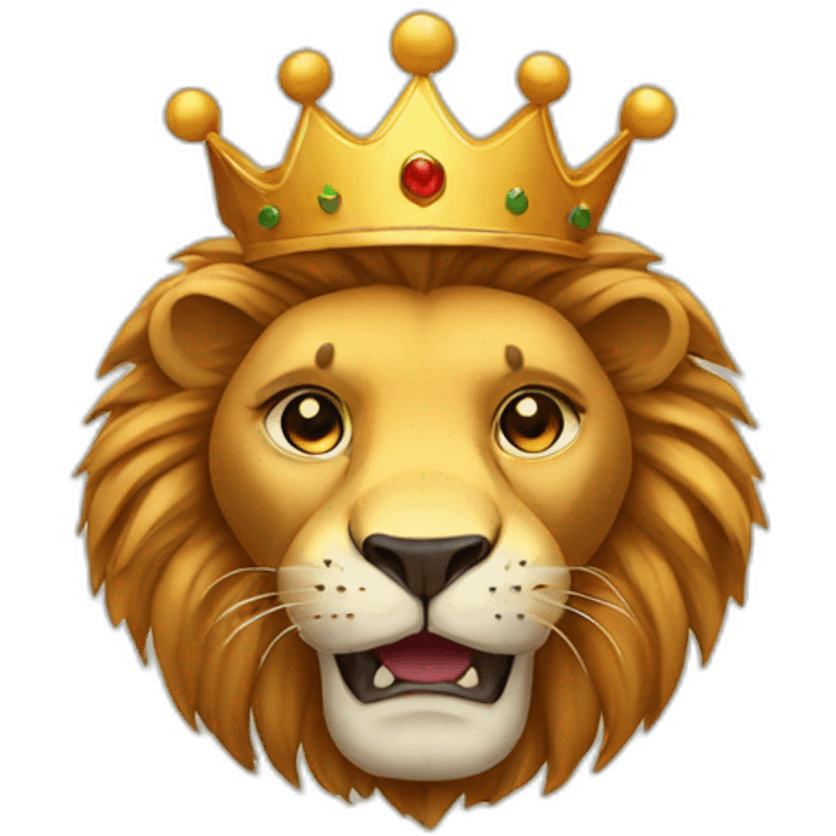 Lion with crown emoji