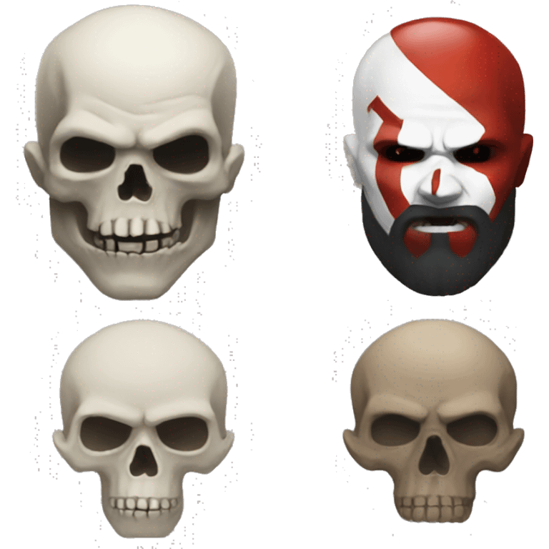 Skull with kratos emoji