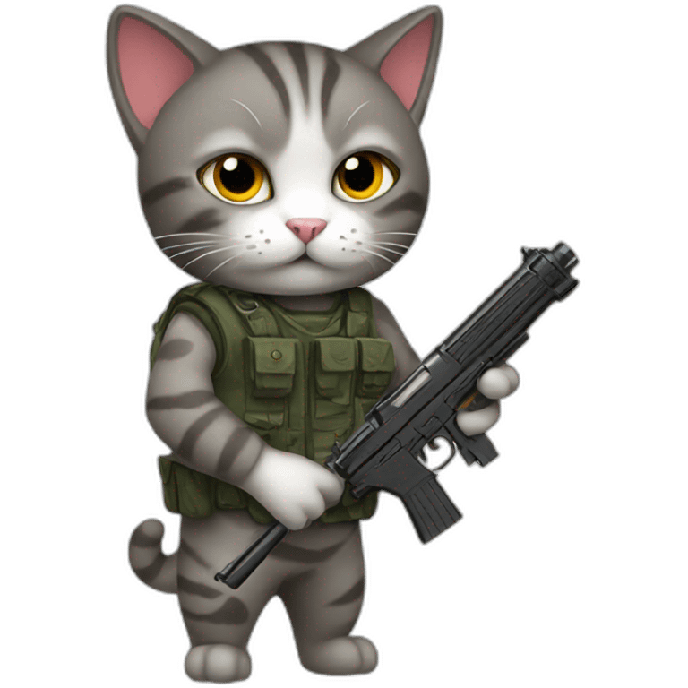 cat with gun emoji