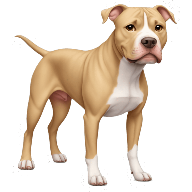 Beige pitbull full body emoji