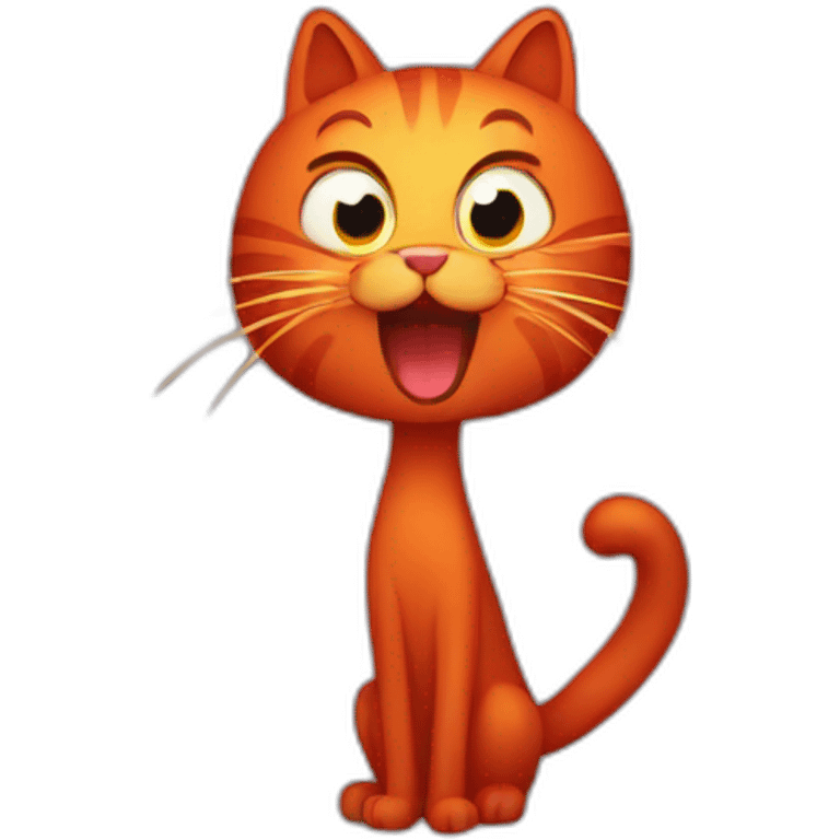 red cat firework emoji