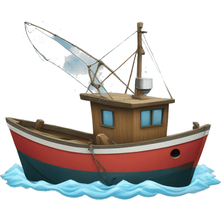 a fishing boat emoji