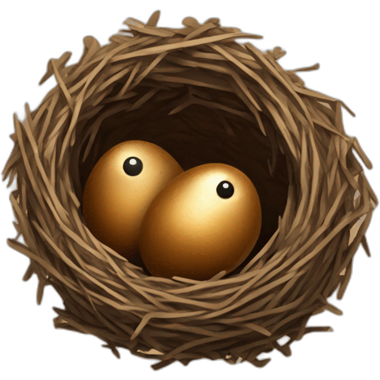 bronze bird nest emoji