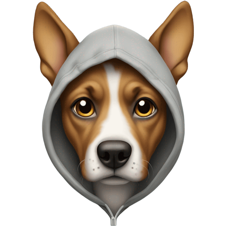 Dog wearing a hoodie emoji