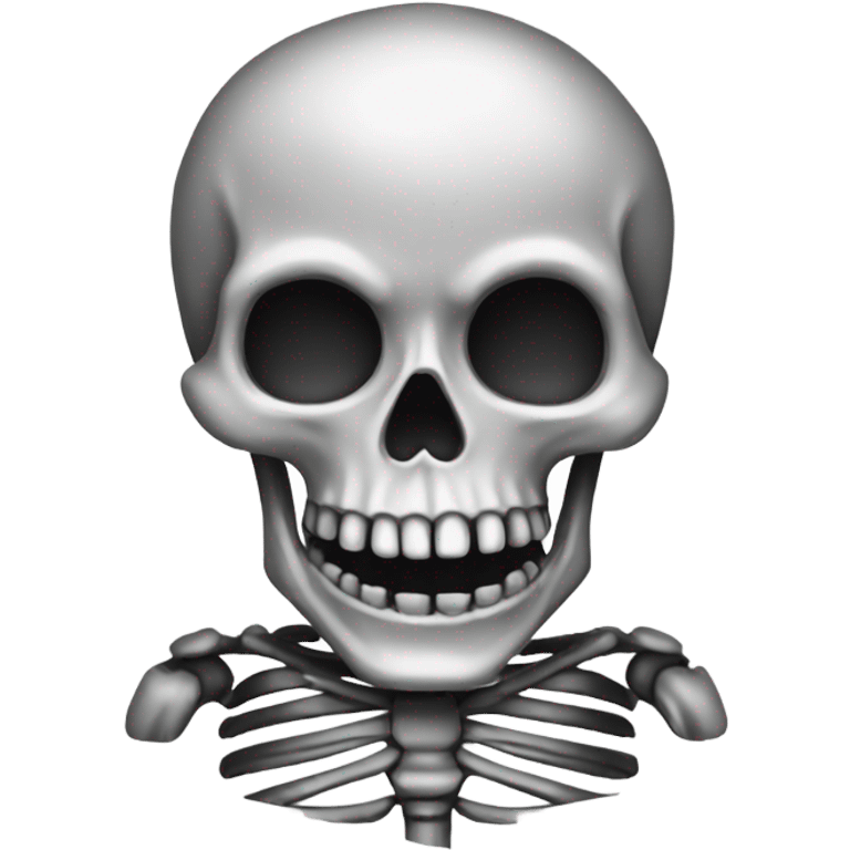 Skeleton made out of chrom emoji