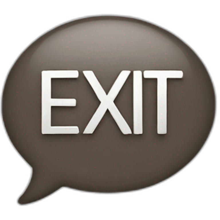 Text ,,EXIT-BOUND" emoji