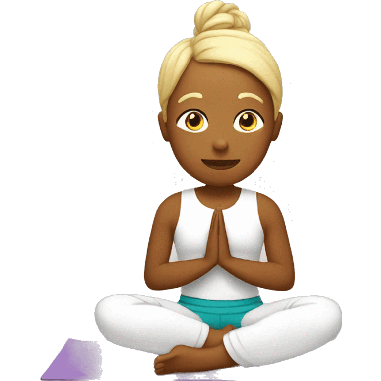 Creame un emoji de una persona haciendo Yoga emoji