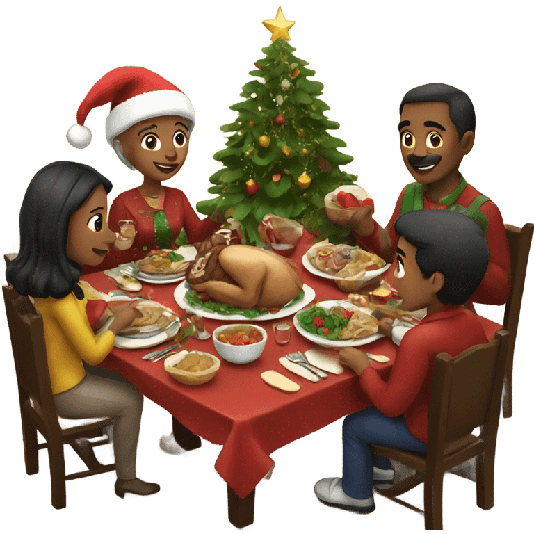 christmas family dinner emoji