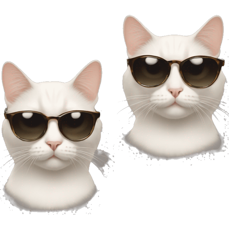 cat with cat with sunglasses emoji