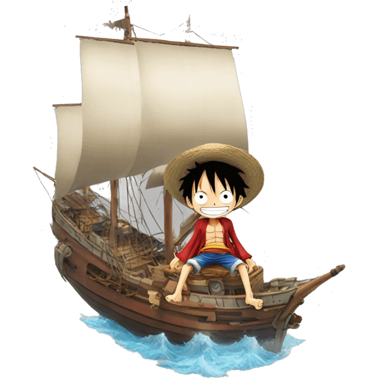 Monkey D. Luffy with ship emoji