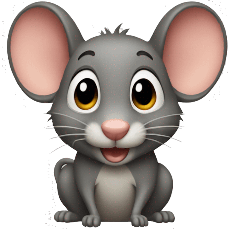 Ratón con pelo emoji