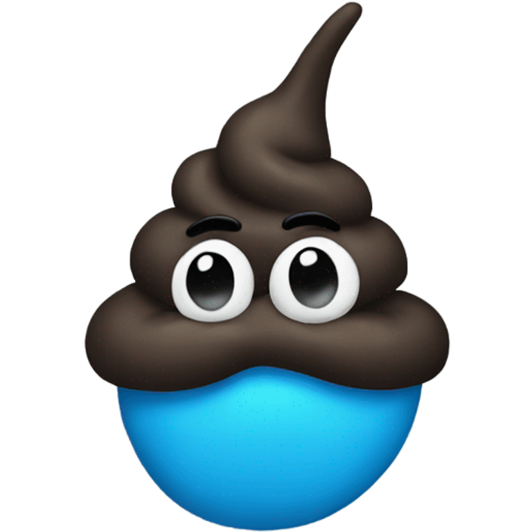 Blue poop emoji