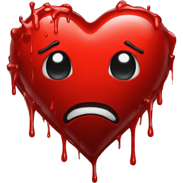 bleeding red heart emoji