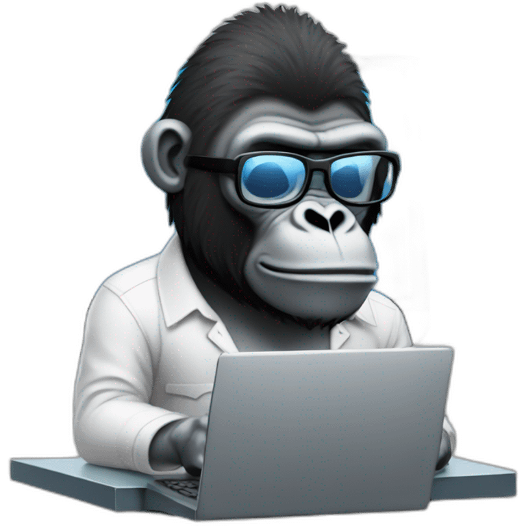 gorilla software engineer using a computer emoji