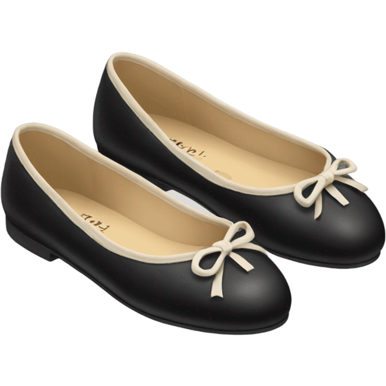 Black Chanel ballet flats emoji