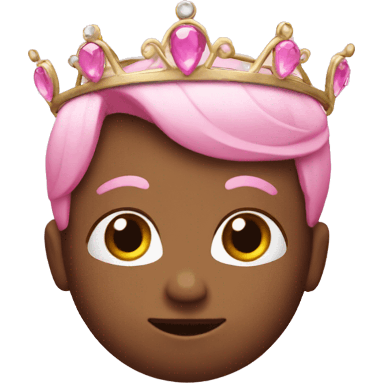 A pink bean with a tiara emoji