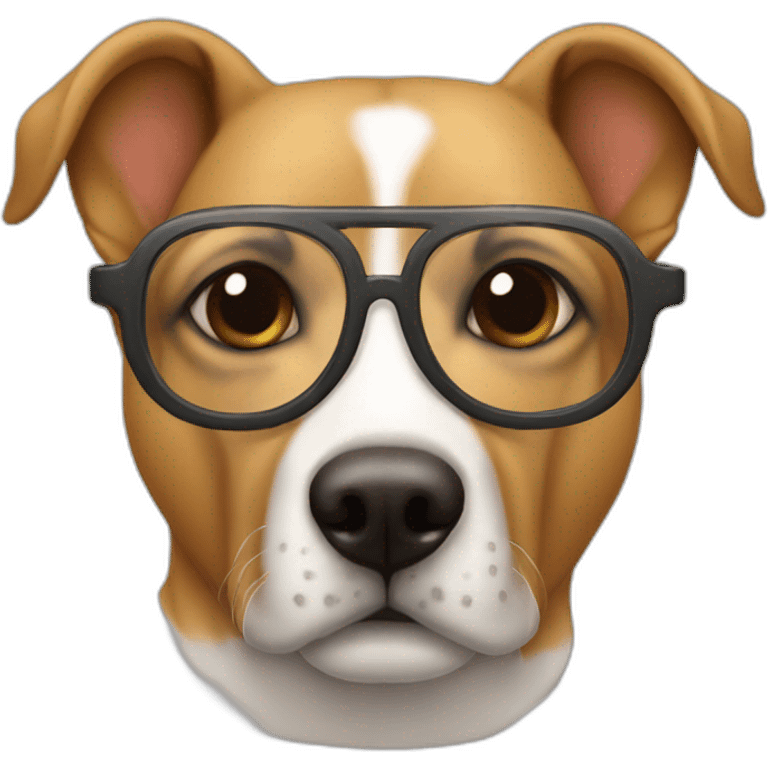 Perro con lentes emoji