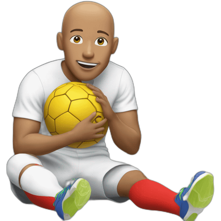 Mbappé qui mange un caillou emoji