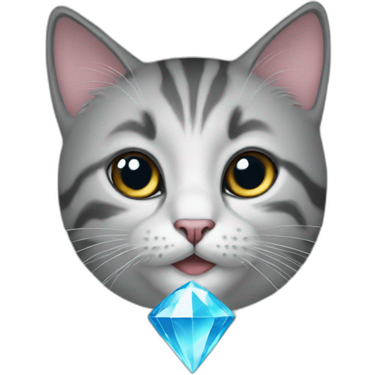 Cat with a diamond  emoji