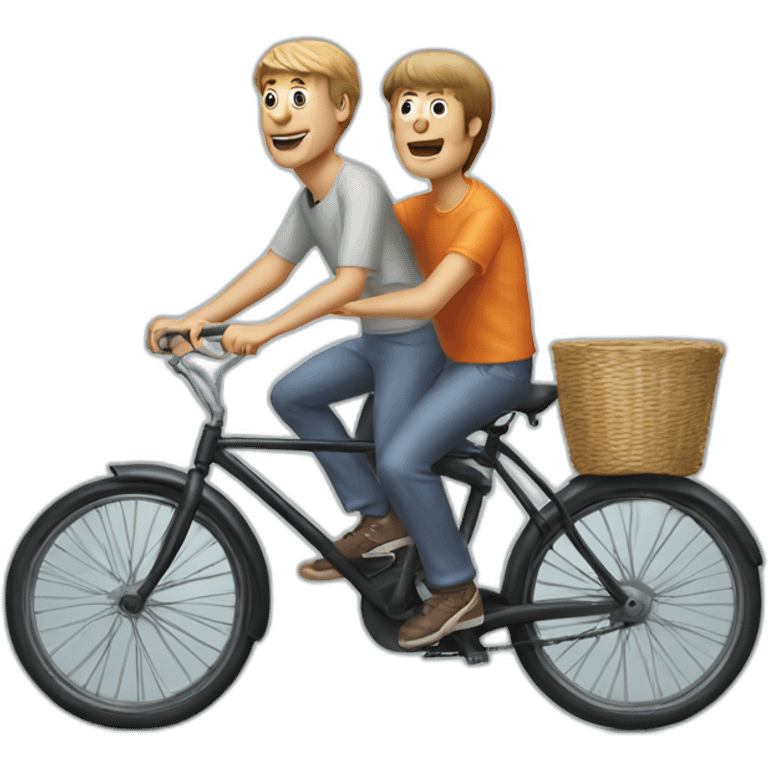 dumb and dumber on a bycicle emoji