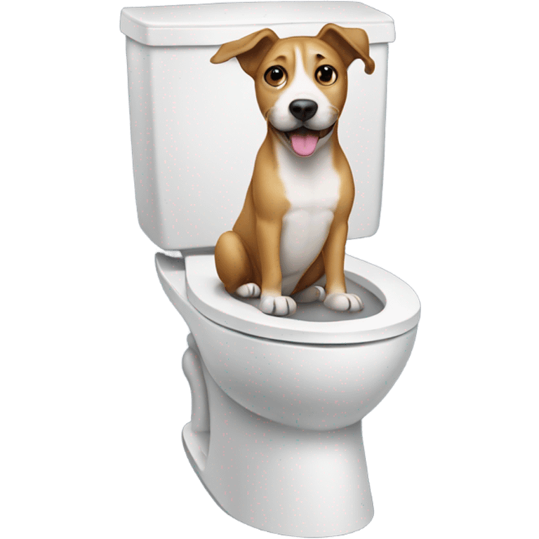 Dog on toilet  emoji