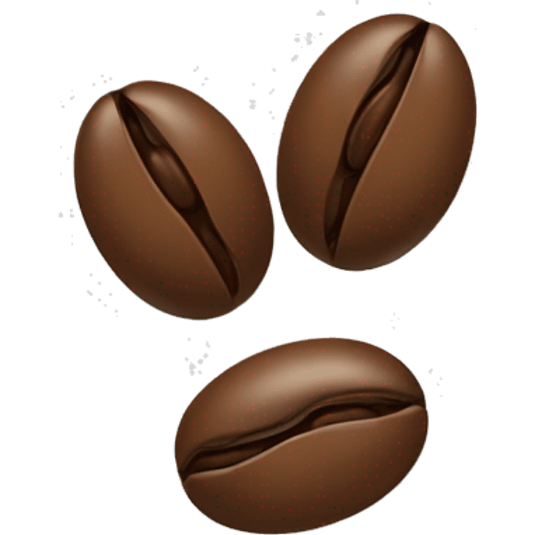 4 floating coffee beans, without any mug emoji