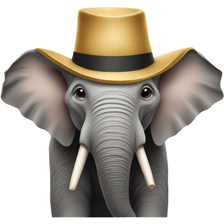 elephant in a hat emoji