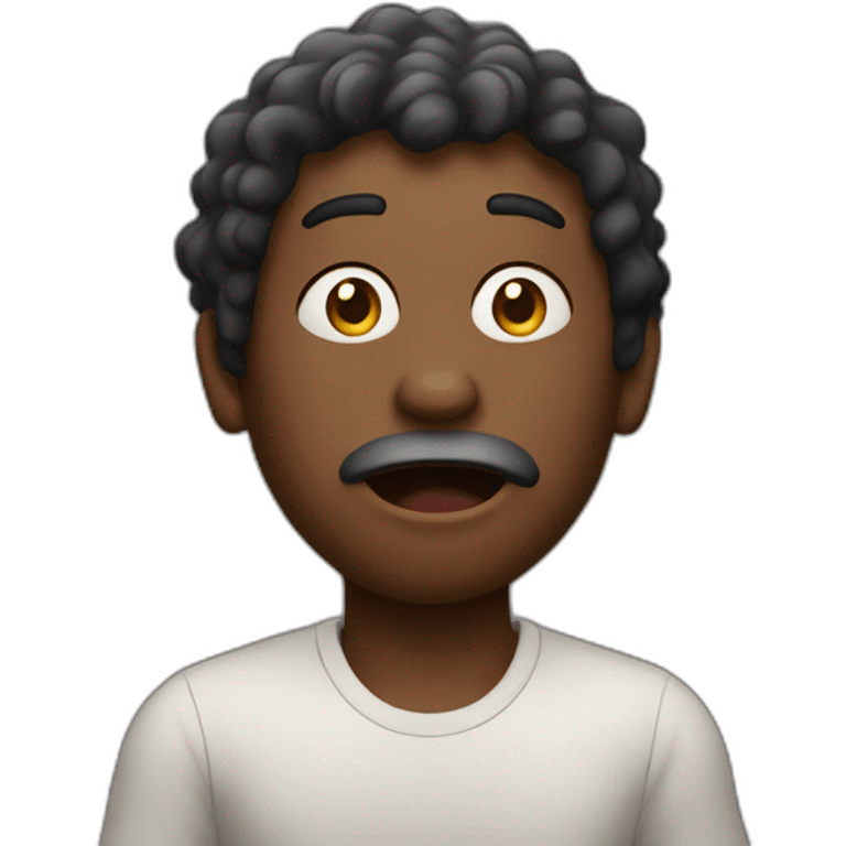 Ambatukam, black man, surprised face emoji