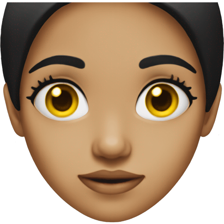 girl with yellow eyes and black hair  emoji